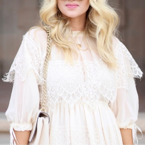 CHICWISH Lace Chiffon Dress - Picture 2 of 4